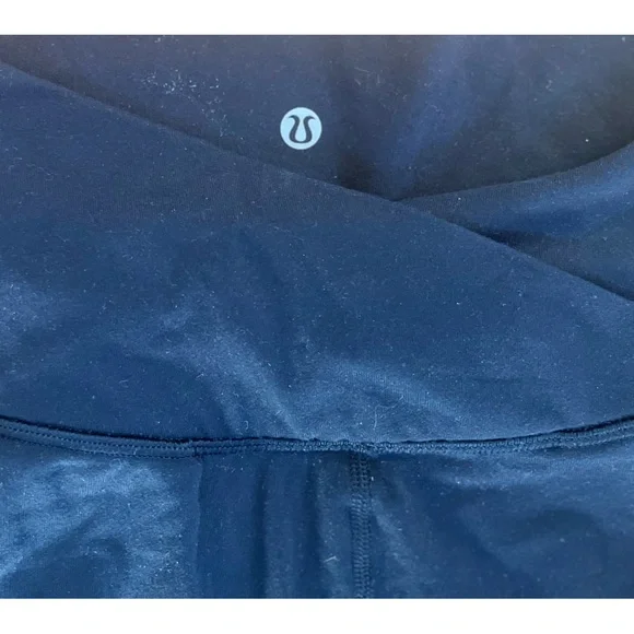 Lululemon Sun Salutation Foldover Waist Black High-Waisted Athletic Pants - Picture 10 of 10